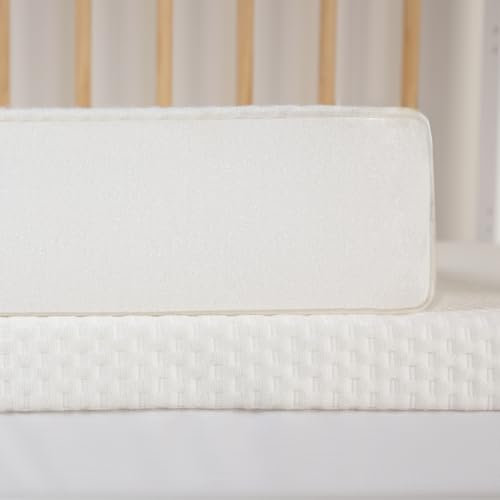 CuddleCo Lullaby Hypo-Allergenic Firm Baby Cot Mattress (120x60cm) - Waterproof and Breathable Mattress with a removable machine washable cover