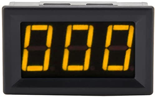 Amperometro digitale Alta precisione 3 cifre Modulo rivelatore di corrente Amp Monitor di misurazione Pannello di misurazione Micro-regolazione DC 0-1A(Yellow)