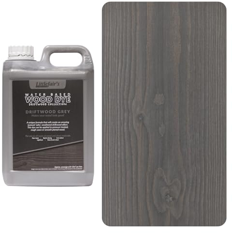 Littlefair's Holzlasur 20ltr - Holzlasur Innen - Holz Lasur Für Natürliche Holzmaserung - Wasserbasierte Wood Stain - Schnell Trocknend & Umweltfreundlich - Farbe: Treibholzgrau