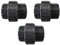 well2wellness® PVC-U Verschraubung mit 2 x Klebeanschluss - 50 mm - 3 Stück (200122)
