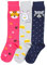 TupTam Mädchen Knielange Socken Gemustert 3er Pack, Farbe: Farbenmix 4, Socken Größe: 31-34
