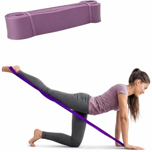 FFitness Widerstandsband Lila 35-85 lb / 15-38 kg | Breite 3,2 cm | Premium-Fitnessbänder für Pilates, Yoga, Krafttraining, Physiotherapie und Rehabilitation