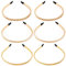 Jubaopen 6 Stück Metall Haarreifen Elastisches Haarband Haarreife Vintage Schmale Haarreif Mädchen Retro Gold Ketten Haarreifen Stirnbänder Anti-Rutsch Zähne (3 Stile)