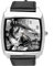 Schwarzes Lederarmband mit quadratischem Zifferblatt für John Wayne Fans