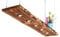 Blockholz-Schmiede Deckenlampe Holz geflammt für die Küche - Wohnzimmer vintage Hängelampe – Esszimmer Pendelleuchte – Deckenleuchte mit LED Beleuchtung (80cm 3 LEDs, 5w Warmweiß)