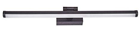 HKLY Vintage Badezimmer Spiegellampe Schwarz, Aluminium Badleuchte Spiegelleuchte LED mit Schwenkbarem 180° Lampenkopf, IP44 Badlampe Rustikal Schminklicht 3000K Warmweiß für Schlafzimmer,40cm/10w