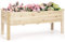 GIANTEX Hochbeet Holz Tannenholz, Kräuterbeet Blumenbeet 120 x 43,5 x 51 cm, Kräuter Frühbeet rechteckig groß, Pflanzkasten mit Ablauflöchern, Hochbeet Kinder, für Balkon/Garten/Terrasse