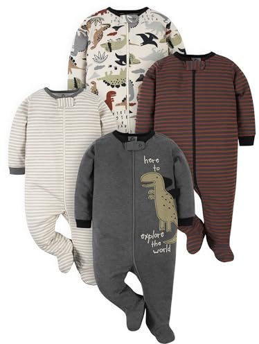 Gerber Baby - Jungen 4er-pack Sleep 'N Play Füßlinge Baby and Toddler Sleepers