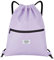 LIVACASA Turnbeutel Mit Reißverschluß Innentasche Sportbeutel Wasserdicht Hipster Beutel Seitentasche Gym Bag Gefüttert Rucksack Mit Verstellbar Tunnelzug Gymsack für Damen Herren (Violett, 42x33cm)