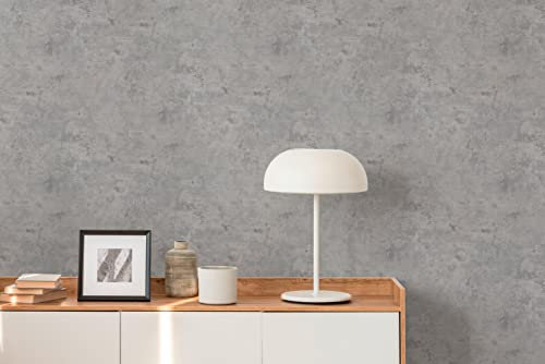 ERFURT Vliestapete ecodeco Raya Grau Unitapete Vintage Loft Deko Wohnzimmer Tapeten