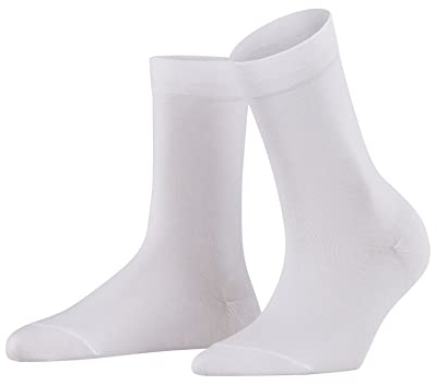 FALKE Damen Socken Cotton Touch W So Baumwolle einfarbig 1 Paar, Weiß White 2000, 35-38