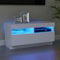 ZEYUAN Meuble TV avec lumières LED Blanc 80x35x40 cm,Meuble TV Étagère,Meuble d'angle TV,Meuble Haut Salon