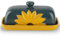 Sunflower Butter Dish with Lid Ceramic Butter Dishes Yellow Butter Holder Butter Keeper Butter Serving Container