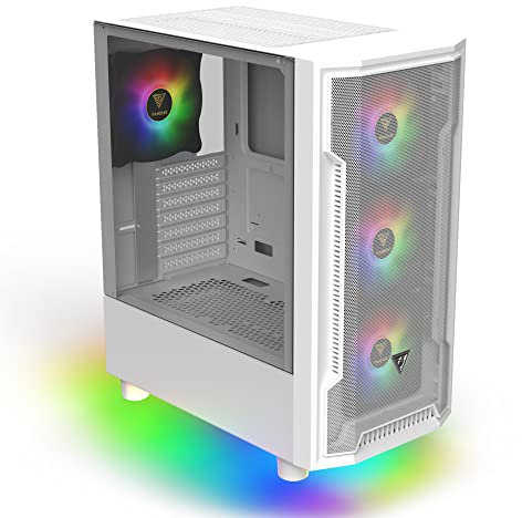 GAMDIAS ATX Athena M6 Lite RGB Medium Tower Case with Glass Panels (White)