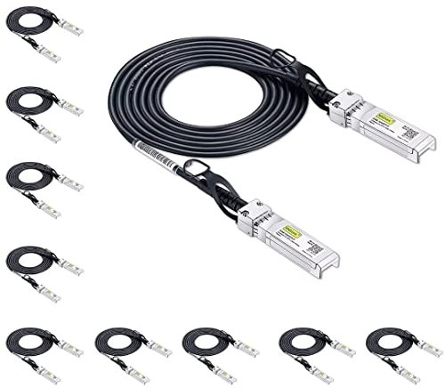 10Gtek [10 Stück] SFP+ DAC Twinax Kabel 2-Meter(6.5ft), 10G SFP+ to SFP+ Direct Attach Copper Passive Cable für Cisco, Ubiquiti UniFi, TP-Link, Netgear, D-Link, Zyxel, Mikrotik and More