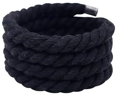 QIUMING Runde Schnürsenkel aus dickem Seil aus Polyester-Baumwolle, 0,8 cm breit, 60–180 cm, mehrere Größen, einfarbige Schnürsenkel, personalisierbar