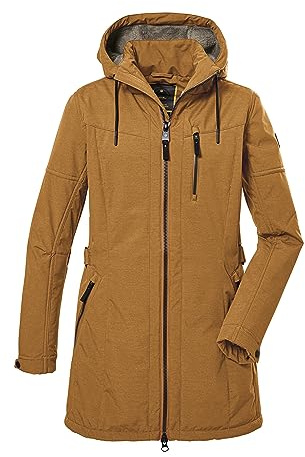 G.I.G.A. DX Damen Softshellparka mit abzippbarer Kapuze GW 46 WMN SFTSHLL PRK, dark curry, 36, 40898-000