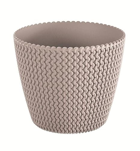 B2C Plant Pots Indoor Outdoor Plastic Flowerpot 13cm to 40cm Small Medium Large Splofy 6 Colours (16cm, Mocca)