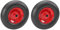 Metafranc Luftrad Ø 400 mm - Stahl-Felge - Typ 4.80/4.00-8 - 250 kg Tragkraft - Gleitlager/Komplettrad mit Felge/Schubkarrenrad/Schubkarrenreifen/Ersatzrad / 810150 (Packung mit 2)