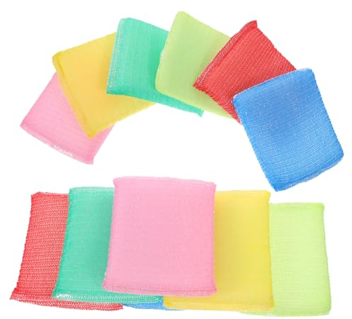 VINTORKY 12 Piezas Esponja Plato de Cocina fregadores para Limpiar Platos esponjas de Limpieza para el hogar Trapo para escarchado Herramienta ollas y sartenes Depurador Estropajo Nylon
