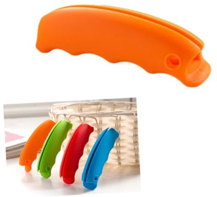 PRETYZOOM Grocery Bag Holder Silicone Portable Vegetable Carrier Handle Colorful Candy Design Labor Saving Kitchen Tool for Random Color