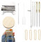 Darning Mini Loom Machine (14 Haken) Webstuhl Speedweve Stopfmaschine Socken Webrahmen Groß Schulwebrahmen Strickmaschine für Kinder Reparatur Spielzeug Toy Hergeben 4 Stricknadel
