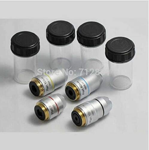 4X 10X 20X 40X 60X 100X Plan Achromatic Microscope Objective Lens Biological Microscope Accessories Parts (Color : 4X 10X 40X 100X)
