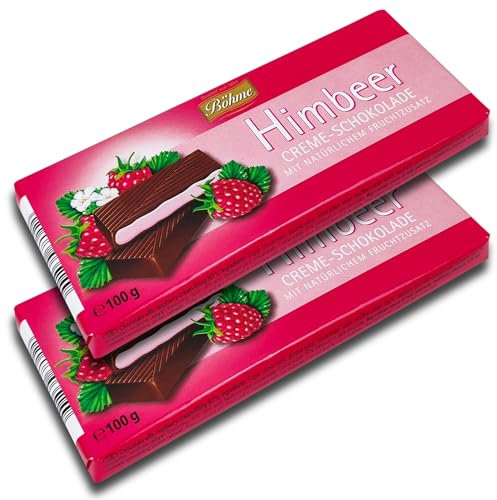 TopDeal 2 er Pack Böhme Himbeer Creme-Schokolade 2 x 100g