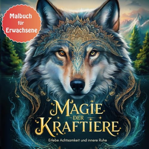 Magie der Krafttiere - Malbuch für Erwachsene: Erlebe Achtsamkeit und innere Ruhe