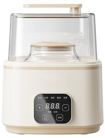 HYYKEJI Automatic Yogurt Making Machine, Electric Yogurt Maker, with LED Touch Panel, Smart Thermostat, Easy to Clean, for Soaking Beans, Fermenting Beans, Steaming Beans