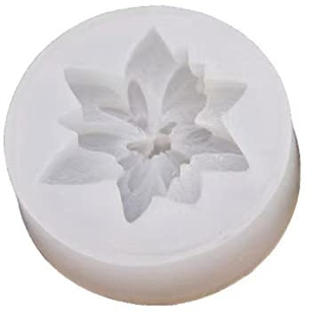 CYILPR Moules à bougies, fleurs de Noël 3D en silicone, moule à bougie, savon, fondant, fournitures pour décoration de crème au chocolat