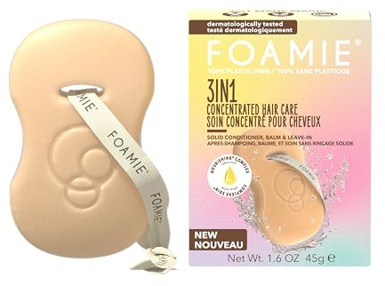 Foamie Mane Magic 3-in-1-After Shampoo – Pflege für trockenes und geschädigtes Haar – mit Aloe Vera und Haferprotein – Spülung, Balsam und Leave-In Vegan 0% Kunststoff