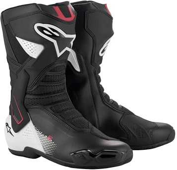 Alpinestars Stivali da moto SMX 6 V3, nero/bianco/rosso grafia, 46 EU