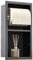 Bernkot Porte-papier toilette encastré en acier inoxydable - Armoire de salle de bain avec support pour papier toilette - Avec rangement - 34 x 18 x 10 cm - Noir