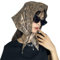 Damen-Schal, Leopardenmuster, Seide, leicht, Schal, Halstuch, Bandana, Dreieckstuch, Geschenk, Kopfbedeckung, braun, Square