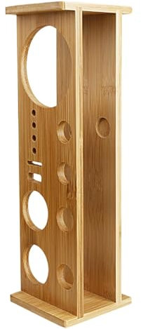 Cocktail Shaker Set Holder, Wood Stand for Bartender Kit Storage, Professional Drinkware Tools, 12.28x3.74x3.54inch Quality Wooden Drink Mixer Stand, Accessory Holder for Home