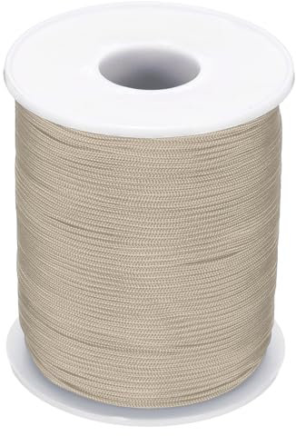 PATIKIL Nylon-Schnur 1mm x 109 Yards, Armband-Schnur Geflochtene Nylon-Schnur Chinesische Knotenschnur für Schmuckherstellung Perlenketten Blinde Windspiele, Khaki