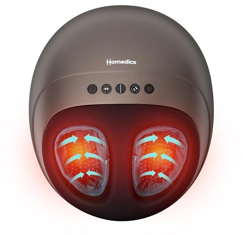 HoMedics Shiatsu Air Pro Fußmassagegerät – elektrisches Fußmassagegerät mit Luftkompression, optionaler Wärme und tiefer Shiatsu-Massage, ideale Geschenke für Frauen und Senioren