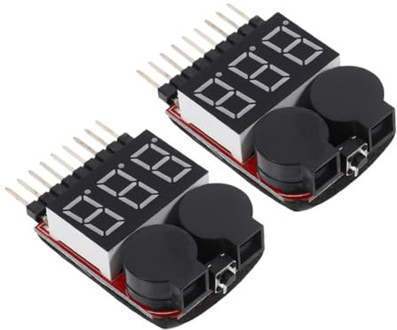 POPETPOP 2pcs Battery Checker Lithium Battery Compatibility Lcd Display Voltage Check for Household Automotive Applications
