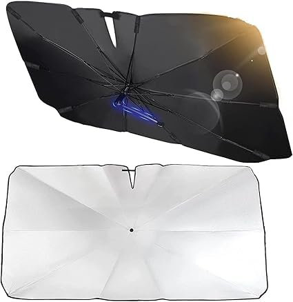 Parasol Coche, Paraguas Plegable UV. para Renault Clio 4. Protección Solar y Aislamiento térmico.