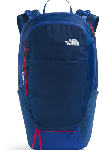 The North Face Basin 18 Liter Technical Daypack with Rain Cover - Unisex Backpack, Sternum Strap, Hiking Pole Attachment, Estate Blue/TNF Blue, One Size