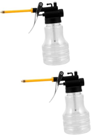 Healifty 2pcs Oiler Can Engine Oil Dispenser Bottle Refillable Oil Bottle for Car Engine Liquid Container Spout for Vehicle Oiler Can Use