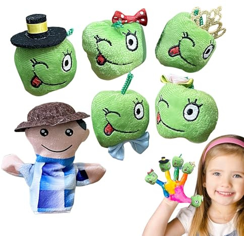 Fingerpuppen – 6 Stück Plüsch Märchen Handpuppen – Plüschpuppen Interaktives Spielzeug zum Erwachen
