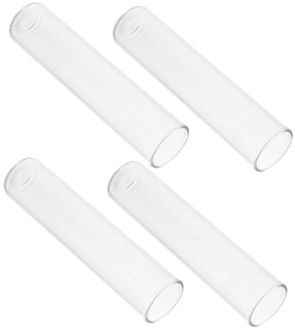Cabilock 4pcs Glass Test Tube Flower Vases Hydroponic Planters Desktop Propagation Station Small Glass Tube Vase for Indoor Plants Home Tabletop Decoration