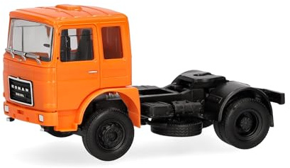 Herpa LKW Modell Roman Diesel Zugmaschine 2achs, orange (Deutrans), Miniatur im Maßstab 1:87, Sammlerstück, Made in Germany, Kunststoff