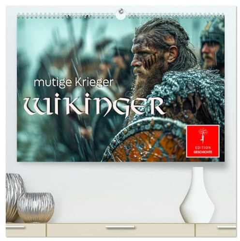 Wikinger - mutige Krieger (hochwertiger Premium Wandkalender 2026 DIN A2 quer), Kunstdruck in Hochglanz: Furchtlose Eroberer aus dem hohen Norden im Mittelalter. (CALVENDO Sport)