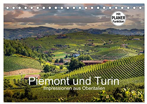 Piemont und Turin (Tischkalender 2026 DIN A5 quer), CALVENDO Monatskalender: Impressionen aus Oberitalien - hier mit Planerfunktion (CALVENDO Orte)