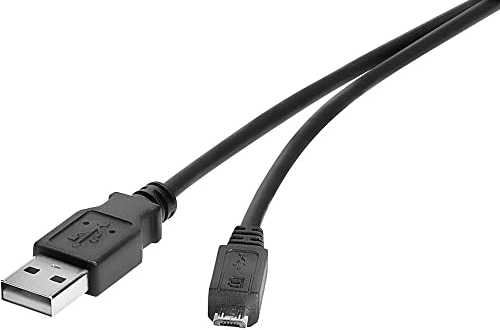 Renkforce RF-4724427 Kabel USB 2.0 USB-A Stecker USB Micro-B Stecker 3 m schwarz vergoldete Kontakte
