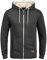 Blend BHHulker Herren Sweatjacke Kapuzenjacke Zip-Hoodie Pullover mit Teddy-Futter Kängurutasche Rippbündchen Baumwollmischung Regular fit, Größe:L, Farbe:Charcoal Mix Teddy (75124)
