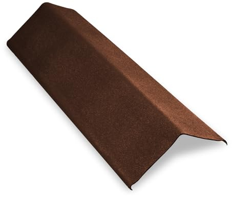 Onduline - Ortgangabschluss geeignet für Duro-S/Classic und Base Platte - Bitumenwellplatten Braun - Ortgangprofil - Rand- & Dachkantenschutz für Nebengebäude - 100x90x18cm